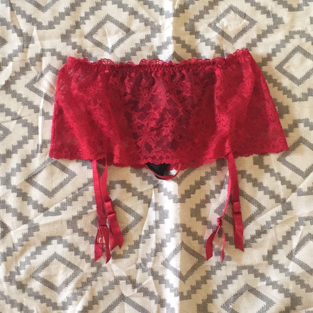 Victoria’s Secret red thong/garter